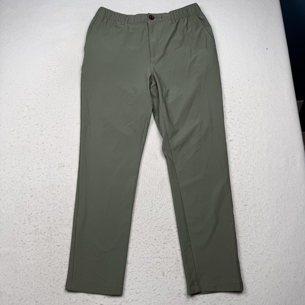 Chubbies Pants Mens L (32x29) Green Stretch Microfiber Chino Casual Travel